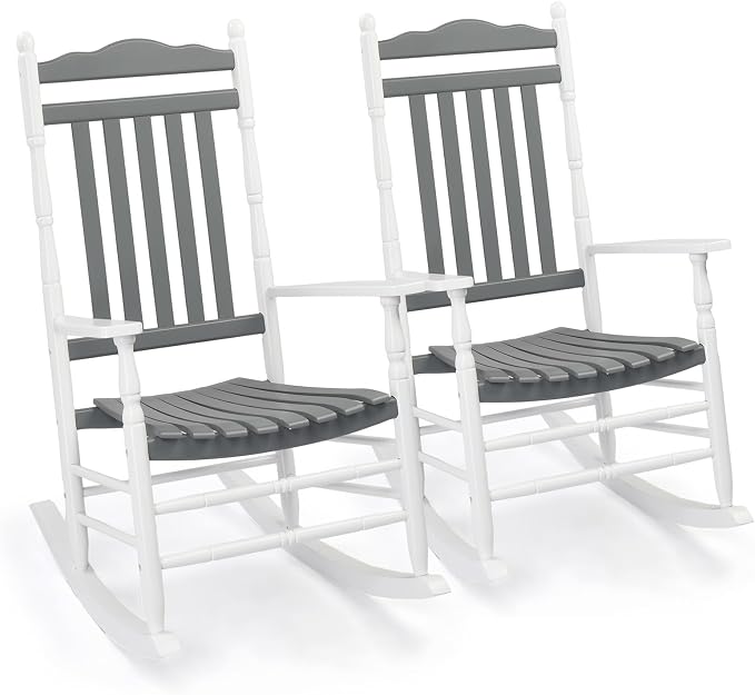 VINGLI Wooden Rocking Chair Outdoor, Patio Rockers by VINGLI