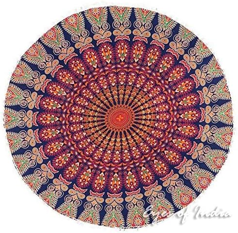 Mandala Floor Pillow Cover Meditation Cushion Seating Throw Hippie Round - Image 6