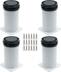 Set of 4 Adjustable Furniture Legs 6 Inch, Stainless Steel Furniture Legs by Kyuionty