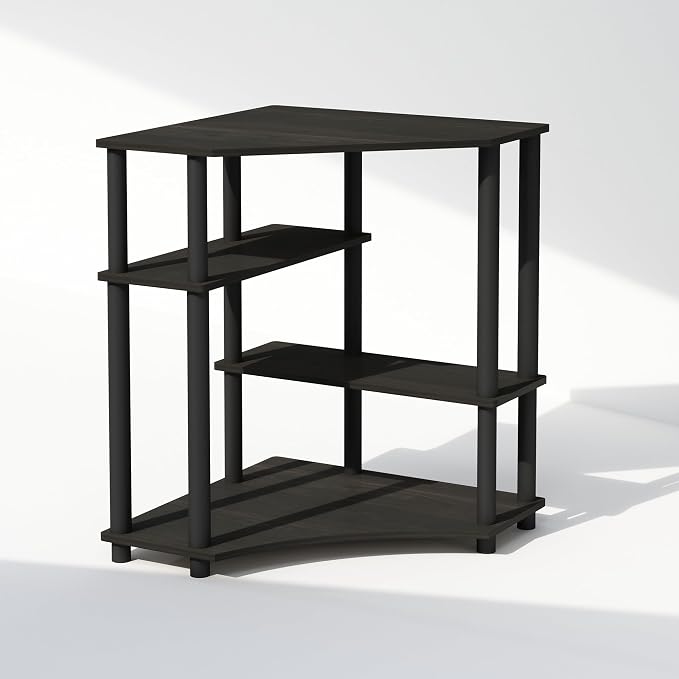 Furinno Turn-N-Tube Storage Shelves, 4-Tier Corner Shelf, Toolless Assembly - Image 3