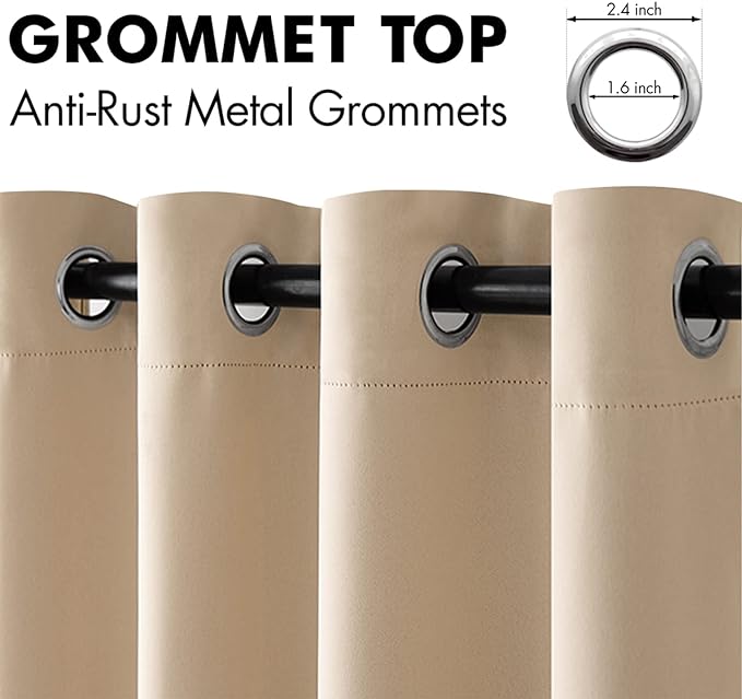 MIULEE Blackout Curtains for Bedroom Living Room Thermal Insulated Room - Image 4