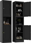 YAUWOH 2-Door Metal Storage Cabinet, Tall Slim Pantry Organizer by YAUWOHFactoryOutletsColorfulMetalFurniture