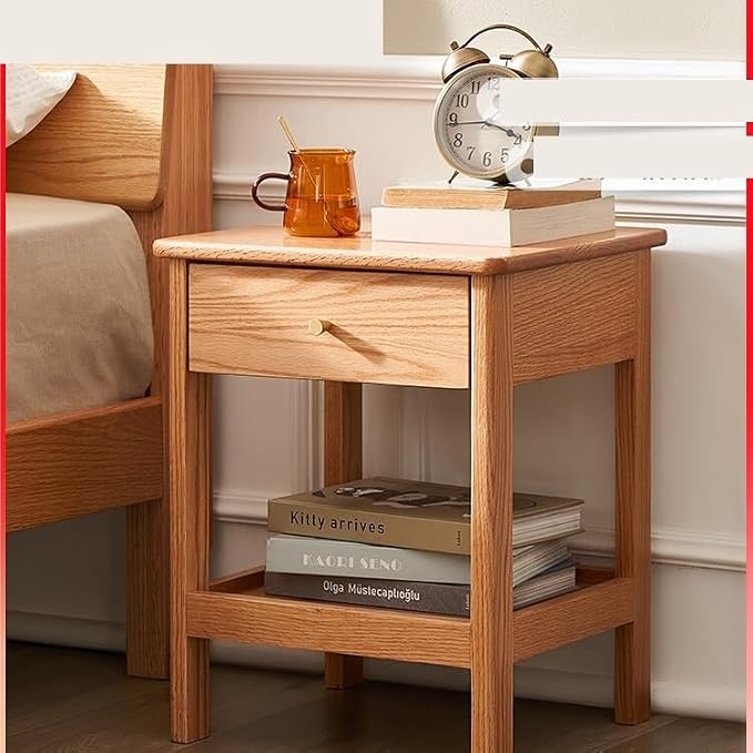 Snack Table Chinese Style Solid Wood Bedside Table Modern Minimalist Bedroom - Image 3