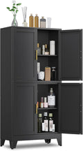 GAIOUS 47.25" Metal Storage Cabinet, Freestanding Bathroom Cabinet, Pantry by GAIOUS