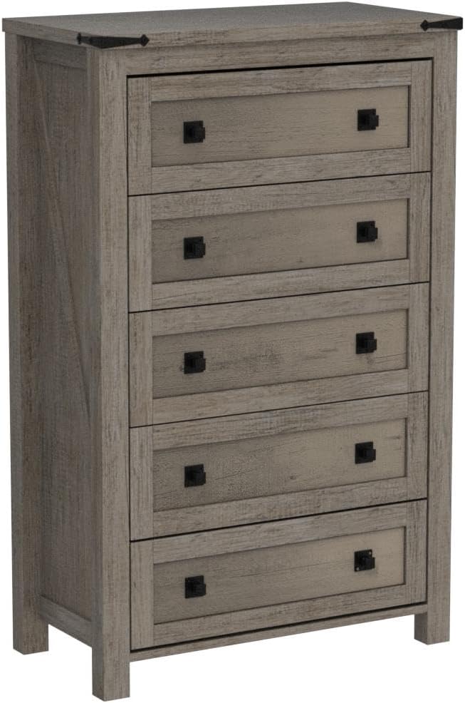 T4TREAM Farmhouse 5 Drawers Dresser Chests - Image 4