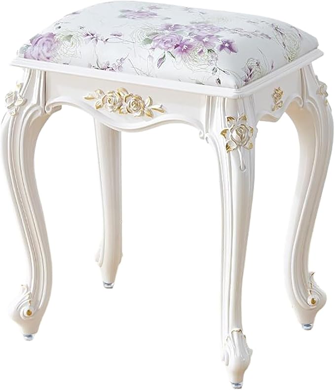 Vintage Vanity Stool Vanity Chair, Round & Rectangular Makeup Stool, Cute by Unknown
