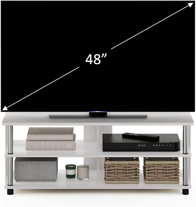 Furinno Sully TV Stand, 3-Tier Rectangular Entertainment Center - Image 4