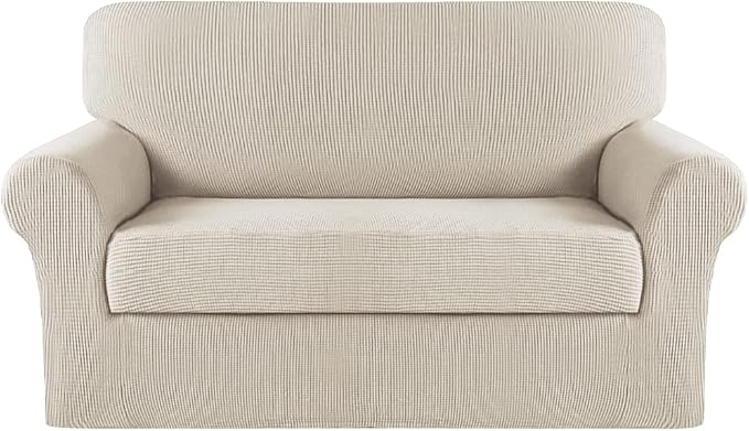 Turquoize Stretch Sofa Slipcover 2 Pieces Sofa Cover Couch Cover by Turquoize