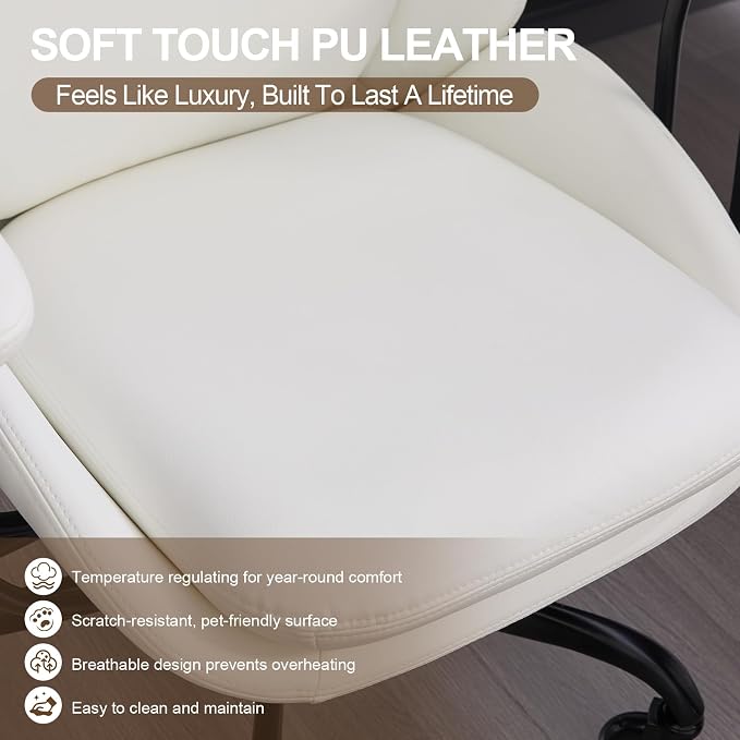 E-Motie Office Chair, Leather Desk Chair - Image 8
