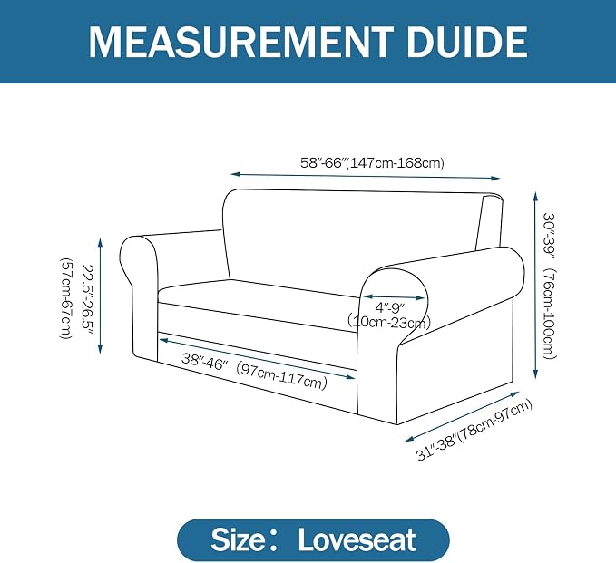 Loveseat Slipcover with 2 Pillow Cover - Image 5