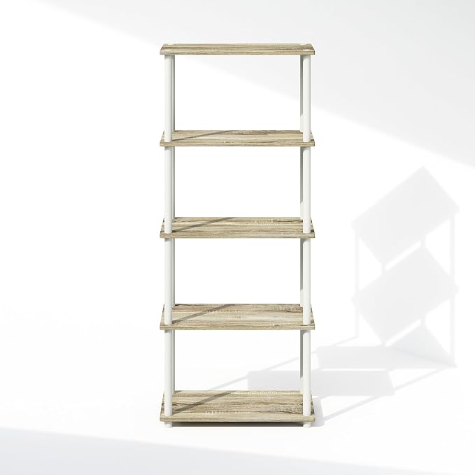Furinno Turn-N-Tube Book Shelf, 5-Tier Bookshelf, Bookcase - Image 6