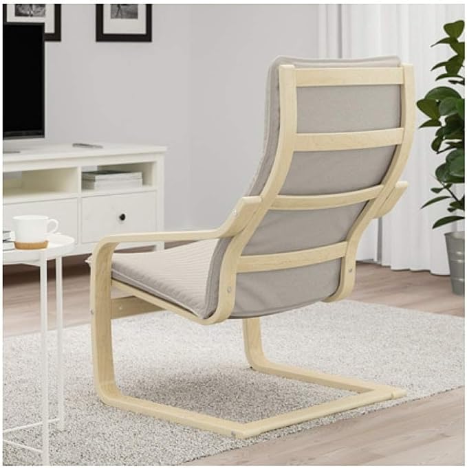 IKEA Poang Armchair Birch Veneer Knisa Light Beige 792.407.90 - Image 2