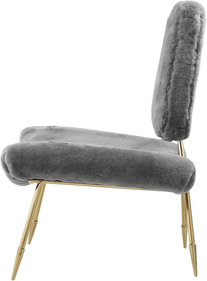 Modern Contemporary Urban Living Room Lounge Club Lobby Accent Chair, Metal - Image 4
