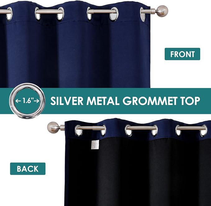 ChrisDowa 100% Blackout Curtains 84 inch Long - Image 3