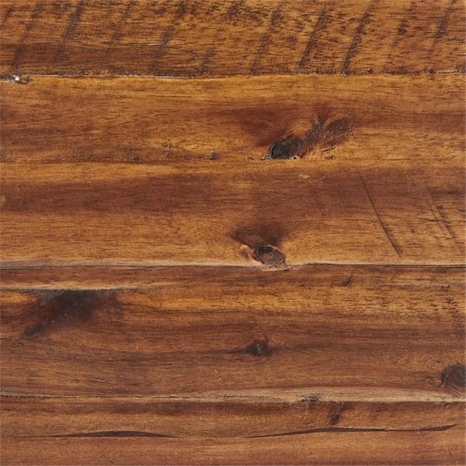 Claremont Rustic Wood Nesting End Tables, Solid Wood and Black-Finished Metal - Image 8