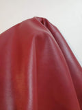 NAT Leathers | Burgundy Faux Smooth Leather Fabric PU by The Yard Synthetic by NATLeathers
