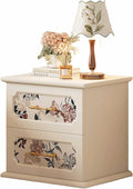 Vintage-Print New Chinese-Style Bedside Table, Office/Bedroom/Living Room by Unknown