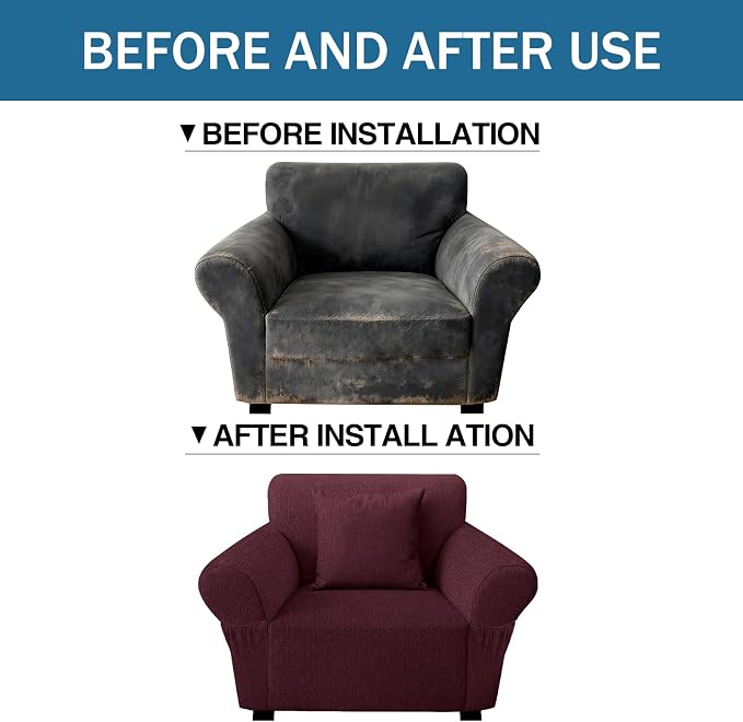 Armchair Slipcover with 1 Pillow Cover - Image 8