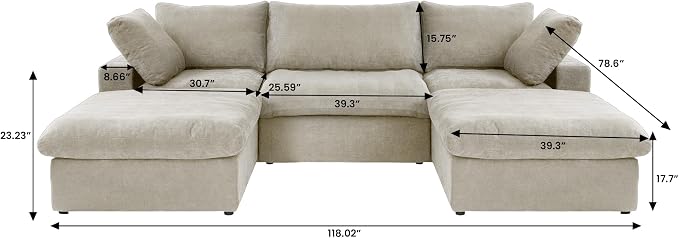 Cloud Couch 120" Sectional Couches - Image 2