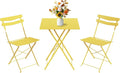 GarveeLife 3 Piece Patio Bistro Set, Folding Patio Bistro Table and Chairs Set by GarveeLife