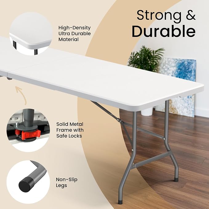Our Modern Space 8 Feet Foldable Table - Image 3