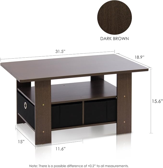 Furinno Andrey Coffee Table, Small Modern Center Table - Image 7