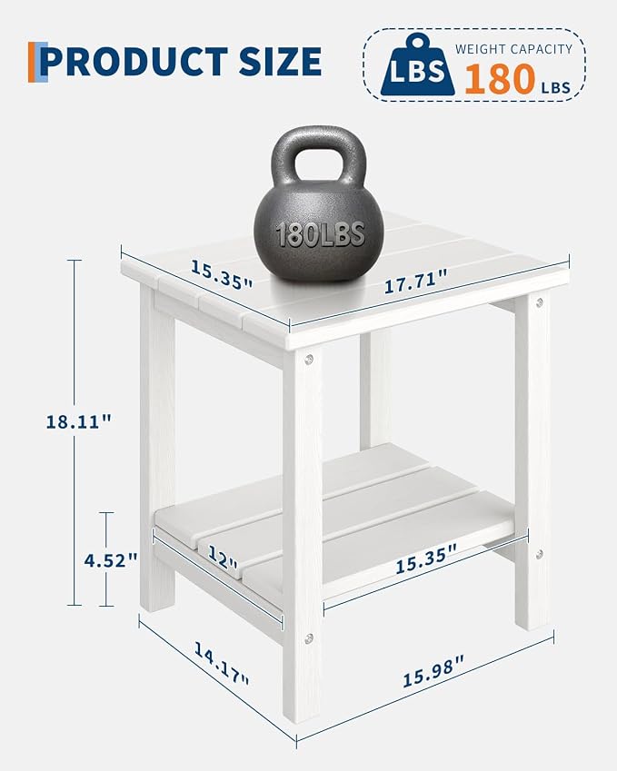 GarveeLife Poly Lumber Rocking Chair Outdoor Set of 2 - Image 9