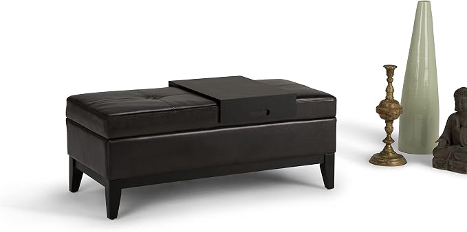 SIMPLIHOME Oregon Storage Ottoman Bench - Image 4