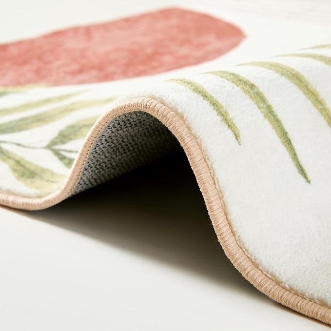 RoomTalks Mid Century Modern Washable Rug, Boho Cute Aesthetic 6x9 Area Rugs - Image 6