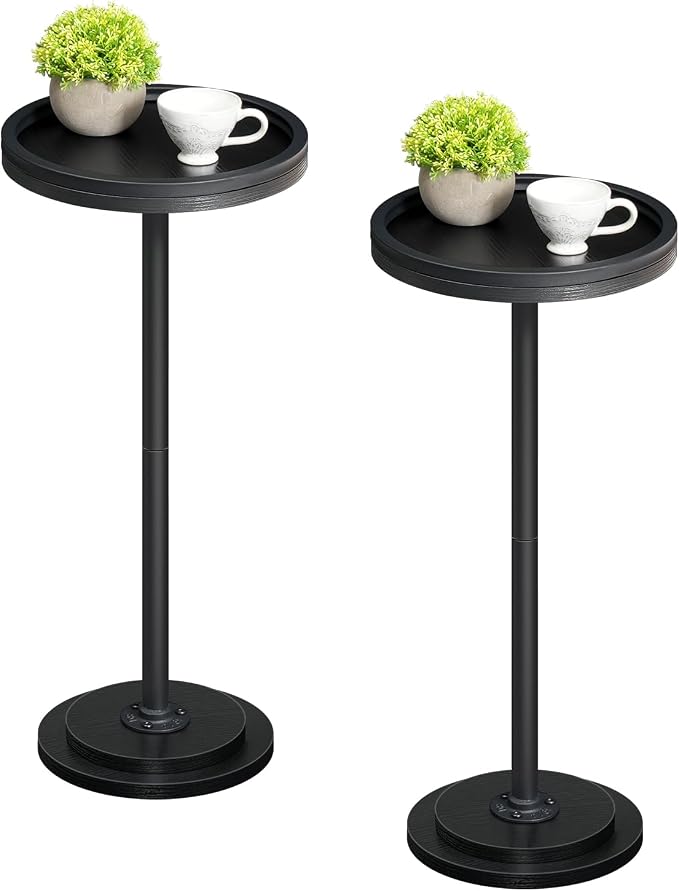 HOOBRO Small Round Side Tables, Drink Tables, Coffee Martini Tables by HOOBRO