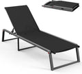 Aluminum Chaise Lounge Chair Outdoor, Foldable& No Assembly Patio Pool Lounge by Oasbira