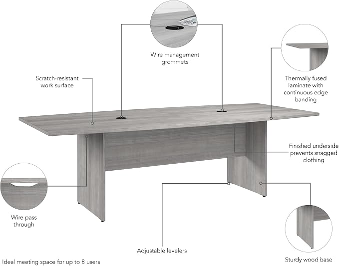 Bush Business Furniture 96-inch Office Conference Table - Image 7