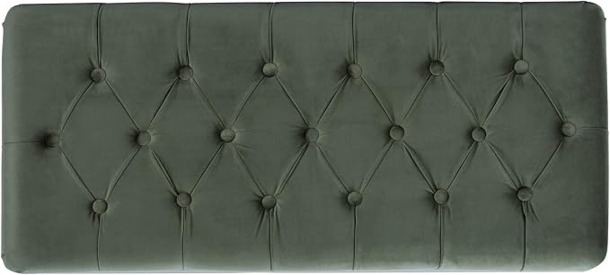 Homepop Home Decor | Tufted Ainsley Button Storage Ottoman Bench - Image 7