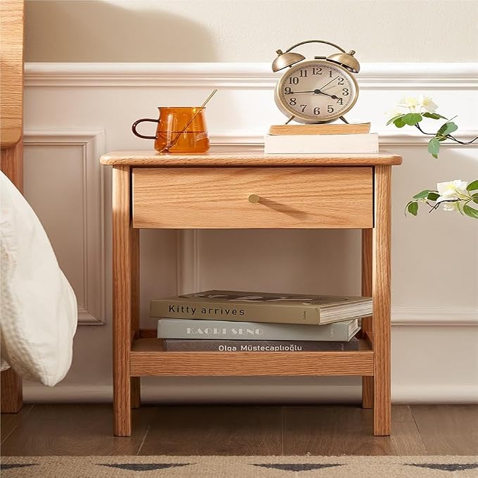 Snack Table Chinese Style Solid Wood Bedside Table Modern Minimalist Bedroom - Image 4