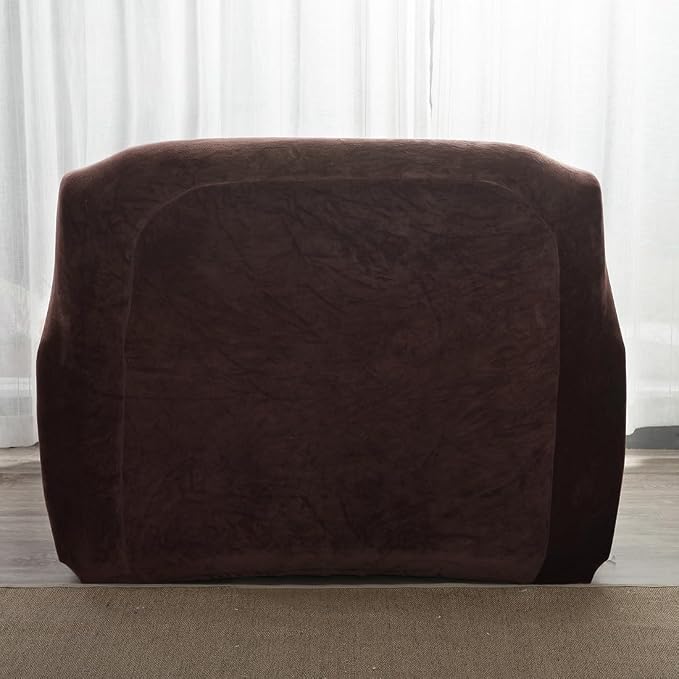 vctops 1-Piece Velvet Plush Stretch Chair Sofa Slipcover Soft Fuzzy Fluffy - Image 4