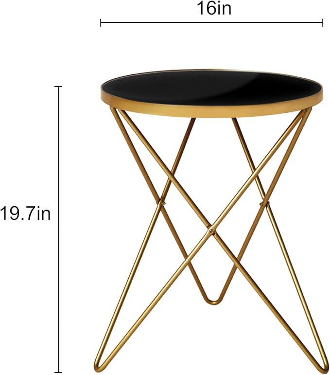HLR Modern Round Side Table Set of 2, End Table - Image 3