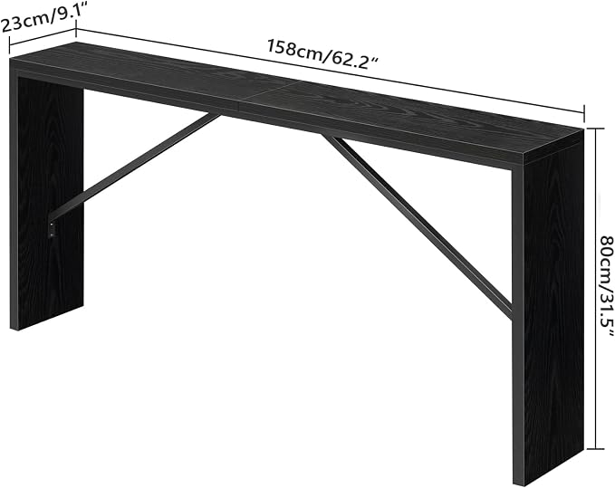 MAHANCRIS Console Table, 62.2" Long Sofa Table Behind Couch, Narrow Entryway - Image 3