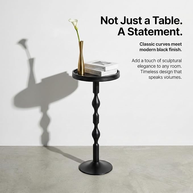 Small Round Drink Table, Pedestal Tables, Small Round Side Table - Image 5