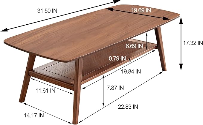 Dancongtea Solid Wood Coffee Table – 100% FAS-Grade Oak - Image 2