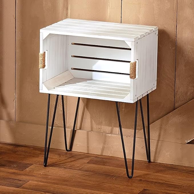 The Lakeside Collection Rustic Wooden Crate End Tables - Image 5