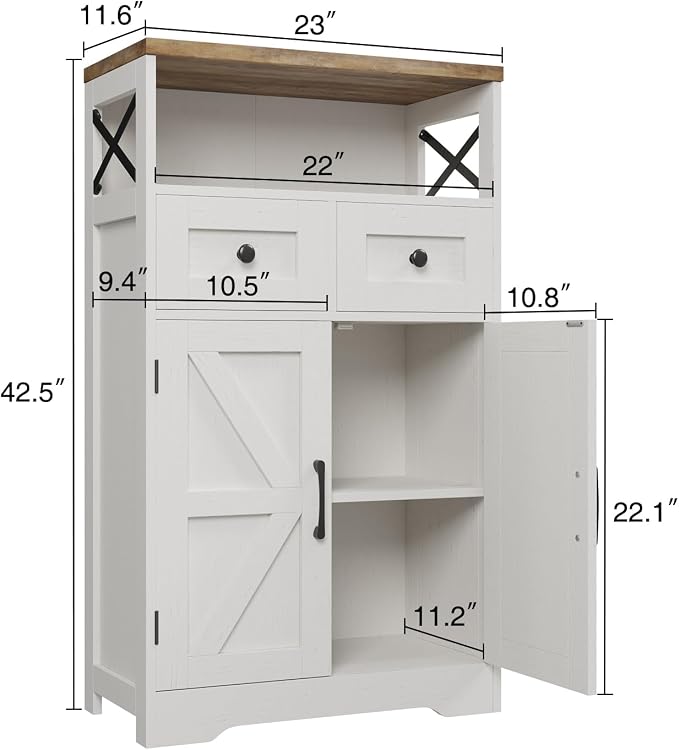 FiveWillowise Farmhouse Storage Cabinet - Image 2