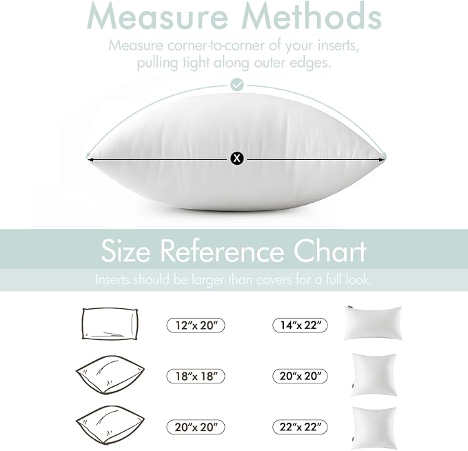 MIULEE Set of 2 Throw Pillow Inserts 18x18 Inches, Non-Woven Decorative Pillow - Image 5