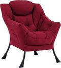 MBOOYOME Lazy Chair, Modern Soft Reading Chair Accent Contemporary Sofa Chair by MBOOYOME