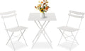 GarveeLife 3 Piece Patio Bistro Set, Folding Patio Bistro Table and Chairs Set by GarveeLife
