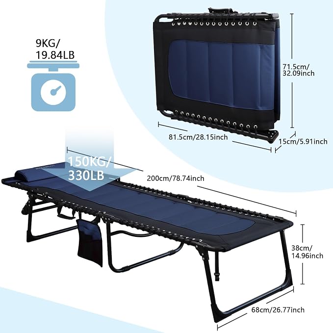 Oversized Padded Outdoor Folding Lounge Chair - Image 3