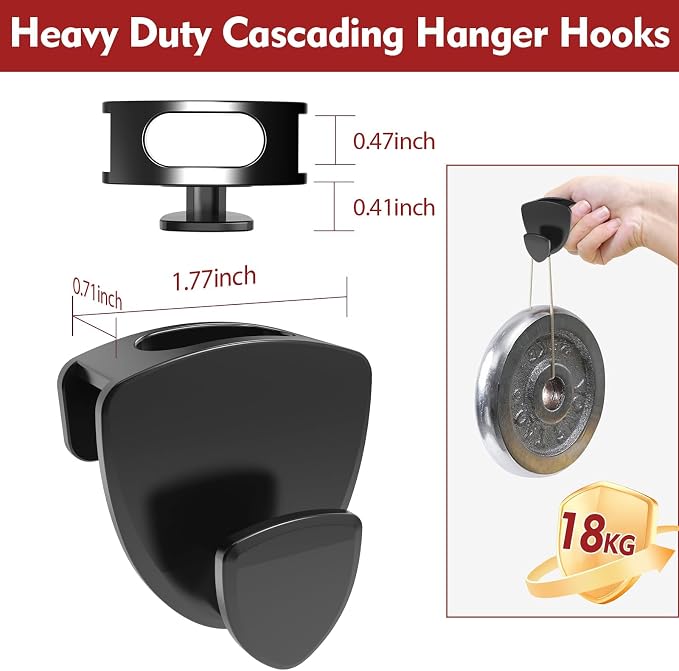 Latoxcaa Space Saving Hanger Hooks 20Pcs, Upgrade Heavy Duty Space Saver - Image 3