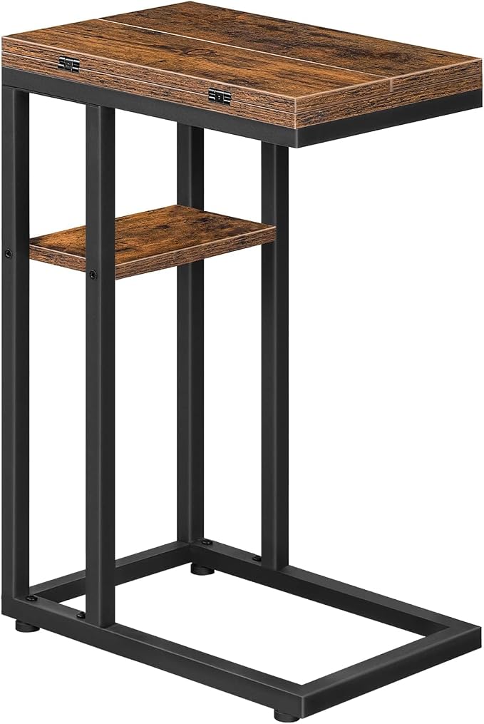 HOOBRO Foldable C Shaped End Table, C Shaped Side Table by HOOBRO