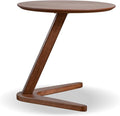 Furniture of America Lucian Mid-Century Modern Solid Wood Brown Round Side Table by FurnitureofAmerica