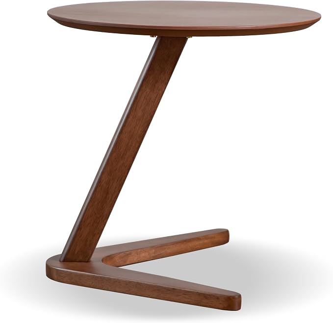 Furniture of America Lucian Mid-Century Modern Solid Wood 2 Piece Brown Round - Image 14