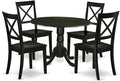 East West Furniture DLBO5-BLK-W 5 Piece Dinette Set by EastWestFurniture
